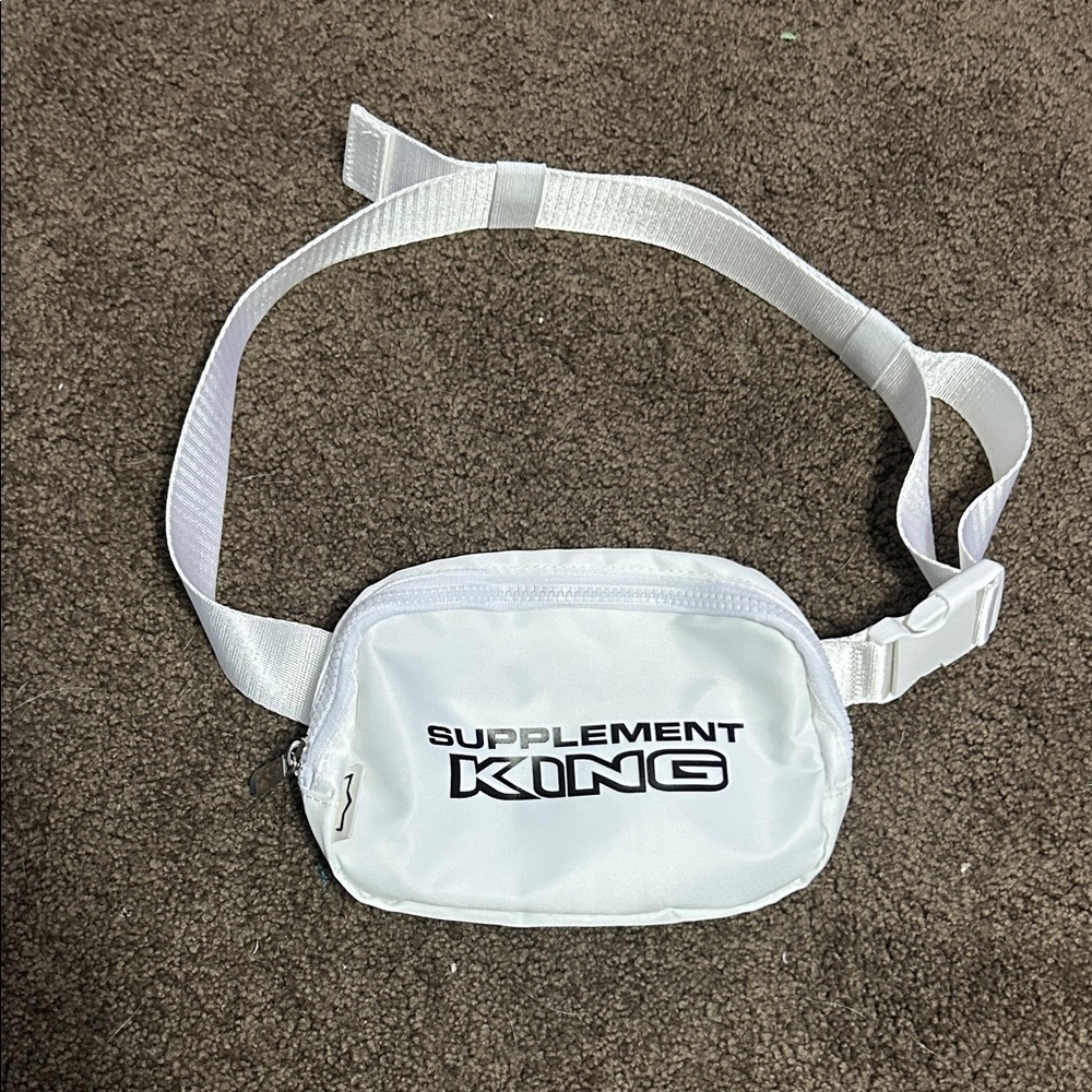 White Supplement King Belt Bag